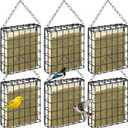 Zhehao 6 Pack Suet Bird Feeders Outdoor Garden Cages Decor Wild Bird Feeders Hanging Single Suet Cake Bird Feeder One Suet Capacity for Outside