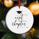 The Next Chapter Begins at 2025 - Congratulations Graduation Ornament, Graduation Gift for High School College Graduate Keepsakes (C17)