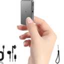 Voice Recorder - 64GB Mini Voice Recorder - Noise Cancellation Voice Activated Functionality, Rechargeable Audio Recorder with Earphone, Portable USB-C Recording Device for Work, Meetings, Interview