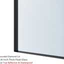 VocalStar 16 x 24 Inch Black Bathroom Mirror for Wall, Square Corner Rectangle Black Metal Framed Bathroom Vanity Mirror Modern Farmhouse, 1/4-inch Shatterproof Glass | Ultra-Flush Hanging
