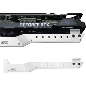 EZDIY-FAB GPU Holder Brace Graphics Card Support, Video Card Sag Holder/Holster Bracket Support AMD6700/Nvidia 3090 - 309EZ-White