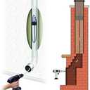 Chimney Cleaning Brush Dryer Duct Cleaner 2-in-1 Kit Fireplace Drier Vent Lint Sweeping Tools 18 Flexible Rods Rotary System Working with or Without Drill