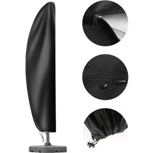 Patio Umbrella Cover for Outdoor  Heavy Duty 420D Oxford Fabric with Pole & Zipper, Easy Install  Waterproof, UV Resistant, Prevents Fading & Rips  Fits 914ft Cantilever & Offset Umbrellas Black