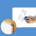 Giant Magnetic Whiteboard 72 x 36 Inch, Foldable Extra Large Dry Erase White Board with Pen Tray, Big Aluminum Frame Folding Message Presentation Board for Wall