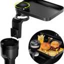 SodaRide Car Cup Holder Tray -Expander- 3 in 1 Detachable Food Table Tray with Solid Base - Road Trip Essentials Accessories Gadgets - Fits Yeti, Hydro Flask 32/40 oz
