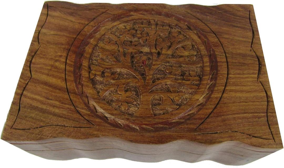 CircuitOffice Tree of Life Wooden Box, 4 X 6-Inches