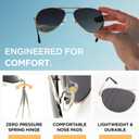 J+S Premium Military Style Classic Aviator Sunglasses, Polarized, 100% UV protection for Men Women