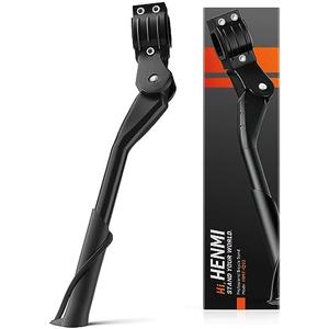 HENMI Adjustable Kickstand for 26"-29" Bikes, Non-Slip Sole, Aluminum Alloy, For Mountain & Trek Bikes