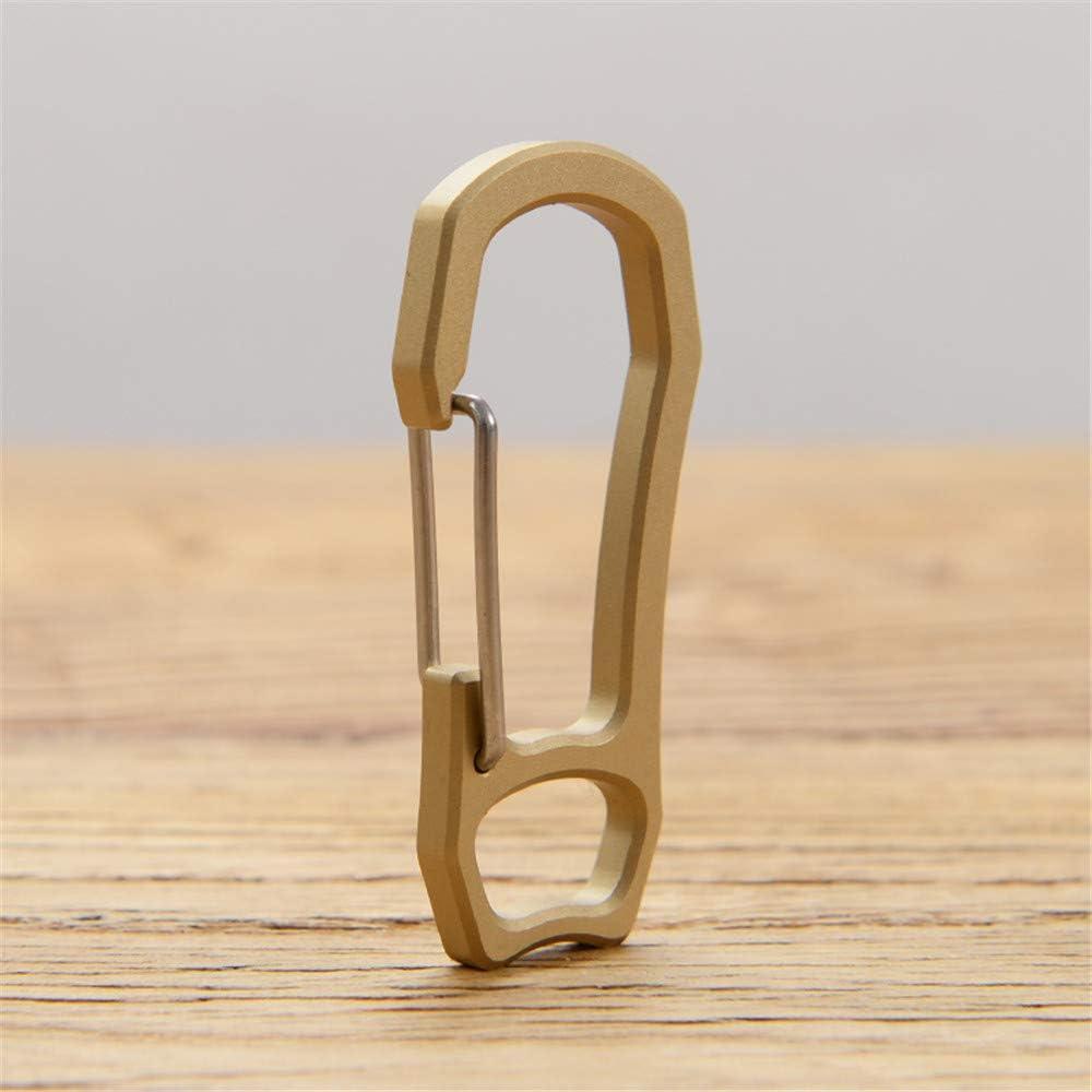 High Strength Brass Keychain Carabiner Clip EDC Spring Kits Key Ring Clasp Hook Nice Finish