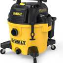 DEWALT 9 Gallon STEALTHSONIC Ultra Quiet Poly Shop Vacuum Wet/Dry, DXV09P-QTA Noise Reduction Vac for Shop, Heavy Duty Shop Vacuum for Jobsite/Workshop, Reduce Motor Noise, Yellow