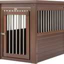 New Age Pet ECOFLEX InnPlace Dog Crate & End Table, Indoor Furniture Style Pet Kennel for Small, Medium, Large & XL Dogs, Durable Composite, Russet Brown, Medium (29.5"L x 21.1"W x 25.2"H)