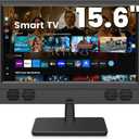 Othoig 15.6 Inch Small Smart TV, FHD 1080p Compact Smart TV with Built-in Apps, WiFi & Bluetooth, ATSC Digital Tuner, HDMI/USB/AV Inputs, 110–220V AC Power TV for Kitchen, Bedroom, RV, Camper, Truck