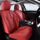 Coverado Seat Covers, Car Seat Covers Front Seats, Automotive Seat Covers, Waterproof Nappa Leather Car Seat Cover, Car Seat Cushion,Red Seat Covers Carseat Cover Universal Fit for Most Cars