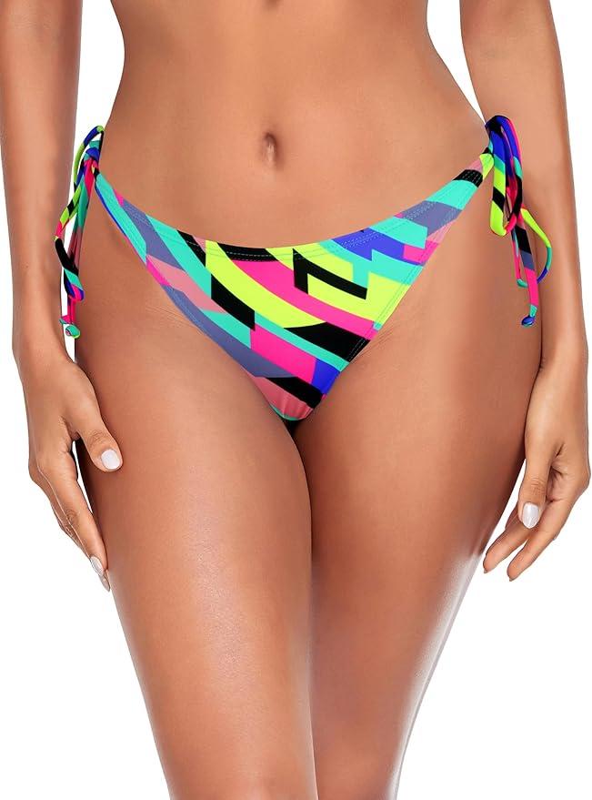 RELLECIGA Women's Thong Bikini Bottom (Medium)