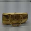 Small Metallic Crossbody Bag Y2K Silver Purse Clutch Bag for Women Cute Top Handle Purse Satchel shoulder Bag (Gold)