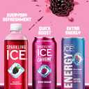 Sparkling Ice Caffeine Black Raspberry Sparkling Water with Caffeine, Zero Sugar, with Antioxidants and Vitamins,16 fl oz Cans (Pack Of 12)