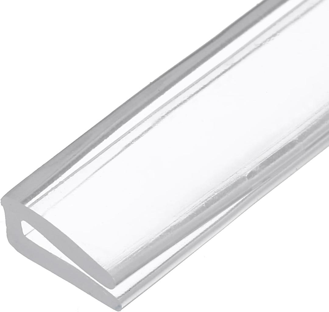 PATIKIL Rubber Seal Strip, Flexible U Channel Edge Trim Waterproof Edge Protector Soundproof Door Seal Strip for Sheet Metal Car, Fit 1/64"(1mm), 9.84 ft Length, Transparent