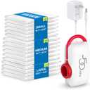 16 Pack Travel Vacuum Storage Bags with High Pressure Electric Pump - Vacuum Seal Compression Bags for Clothing, Luggage & Suitcase Space Saving