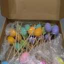Sanwuta 40 Pcs Easter Egg Picks Pastel Foam Floral Sticks Easter Decorations for Home Vase Filler Floral Arrangement Spring Table Centerpiece Basket Decor DIY Crafts(Lovely Colors)