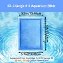 8 Pack Aquarium Filter Cartridges Compatible with Aqua-Tech 20-40 & 30-60 Gallon Power Filters - Fish Tank Filter Replacement for EZ-Change #3 Cartridges