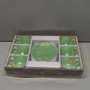 Lorren Home Porcelain Espresso Cups and Saucers, 3 Oz, Green, Set of 6