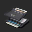 Slim Wallet Minimalist Front Pocket RFID Blocking Men and Women Leather Wallets