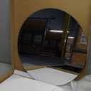 16'' Round Wall Mirror Circle Self Adhesive HD Large Glass Circle Mirror Tile for Wall, Bathroom, Bedroom, Living Room, Door etc