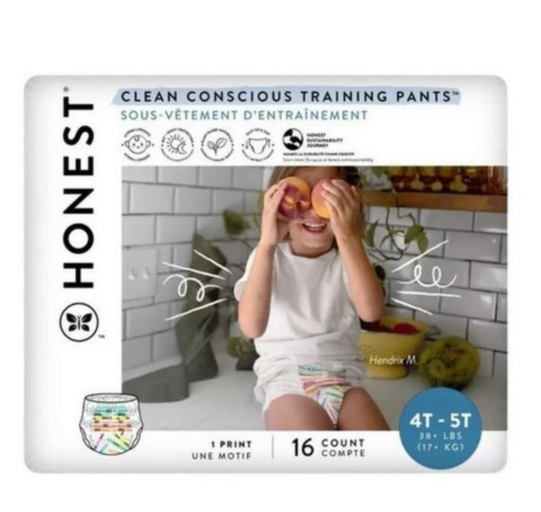 The Honest Company, Training Pant 4T/5T Color, 16 Count