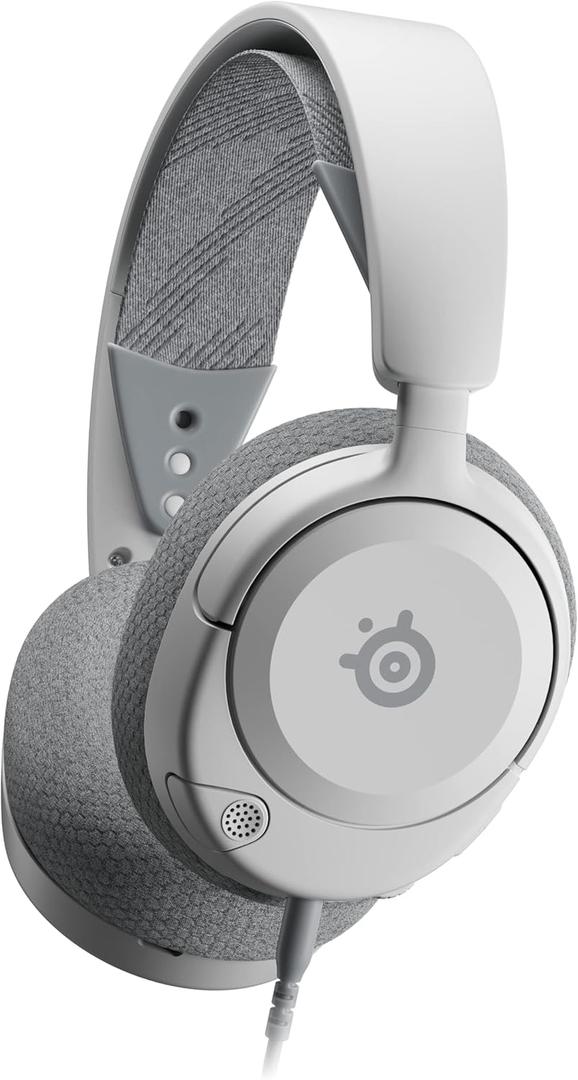 SteelSeries Arctis Nova 1 Multi-System Gaming Headset  Hi-Fi Drivers  360 Spatial Audio  Comfort Design  Durable  Ultra Lightweight  Noise-Cancelling Mic  PC, PS5/PS4, Switch, Xbox - White