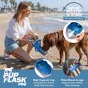 PupFlask Pro Dog Water Bottle | 30 or 50 OZ Double Wall Insulated Stainless Steel | Built-in Flip Cup Bowl | Leak Proof Cap | 24+ Hour Cold Water | Small & Large Dogs | Portable Pet Hydration Bottle