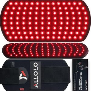 ALLOLO Red Light Therapy for Body, 3in1 LED Bead Red Light Therapy Belt with Timer Remote Control, 12.6"*6.3" 660nm&850nm Infrared Light Therapy for Body Back Waist Shoulder Knee Joint (Corded)