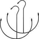 ZEDODIER Belt Hangers, Belt Rack 2 Pack Black Closet Accessories Organizers, Closet Organizer Hook Rack for Belt, Ties, Scarves, Camisoles, Hats, Bras, Shoes