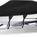 Boat Cover 17-19 ft Waterproof Trailerable Boat Covers Marine Grade Polyester Canvas Boat Cover Fits Bass, V-Hull and Tri-Hull, Fish & Ski, Runabout Bowrider 17' 18' 19' Foot Boat Black (A: 17'-19' Long, Beam width up to 102")