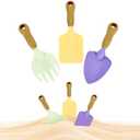 Top Race Multi-Color Plastic Sand Shovels for Kids, Durable, Safe, Lightweight, Sand Scoop Plastic Shovels for Beach Play, Treasure Hunting Fun, 1.5x9.5x7 inches