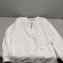 Cherokee Scrub for Women Snap Front Jacket with 3 Pockets, Fade Resistant, 2-Way Stretch, Soft & Durable Fabric - WW340 (Small, White)