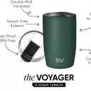 Simple Modern Voyager Tumbler with Flip Lid | Travel Coffee Mug | Insulated Stainless Steel Cold Brew Iced or Hot Coffee Cup | Gifts for Women Men Her Him | 12oz, Forest