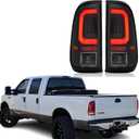 LED Tail Lights Assemble Compatible with1997-2003 Ford F150,1999-2007 Ford F250 F350 Superduty Driver and Passenger Side, Smoke Lens