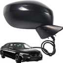 Side Mirror Car Door Mirror Fits for HONDA CIVIC 2022 2023 2024 Right Passenger Side | Power Adjustable Glass | Paint to Match |HO1321350 | BLACK (RH)-3 Pins