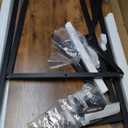 Casaottima 40 Inch Small Computer Desk for Home Office, Study Writing Table for Small Spaces, Simple Modern Desk with Headphone Hooks, Rustic Brown