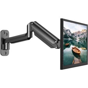 HUANUO Single Monitor Wall Mount for 13 to 32 Inch Computer Screen, Monitor Wall Mount Arm Holds up to 17.6lbs, Height Adjustable Full Motion Wall Monitor Mount-VESA Mount 75x75,100x100