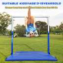 MARFULA Gymnastic Bar with 4 ft Inner Width 5 ft Adjust Height for Kids Kip Bar with 350 lbs Gymnastic Training Equipment for Kids 3-15 Years Home and Club Use, 4Ft Base Length + 5Ft Height