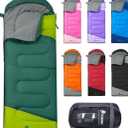 PTEROMY Sleeping Bags for Adults, Lightweight Water Resistant Backpacking Camping Sleeping Bag for Warm Cold Weather, Camping Essentials for Hiking Outdoor Travel