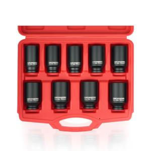 DAYUAN 9 Pcs Axle Nut Hub Impact 1/2" Drive Socket 29 30 31 32 33 34 35 36 38mm Socket Set