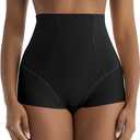 Blueinn High Waist Tummy Control Shapewear Boyshorts Underwear Mesh Shaping Briefs Body Shaper Panties for Women M