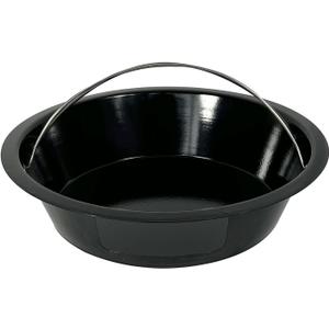 Ash Can with Handle Compatible with XL Big Green Egg,Charcoal Ash Collector Must Haves Green Eggs Accessories Carbon Steel Ash Pot with Enamel Coating Steel Folding Handle Kamado Ash Basket