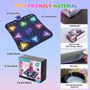 Dance Mat Toys for 3-12 Year Old Girls & Boys, Dance Mats with Light Up 8-Buttons & Wireless Bluetooth, Music Dance Toy with 5 Modes Game, Birthday Xmas Gifts for 3 4 5 6 7 8 9 10+ Year Old Girls Boys