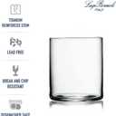 Luigi Bormioli Top Class 12.25 oz Double Old Fashioned Glasses - Set of 6 Elegant Italian-Made Drinkware with Simple Lines Durable Glassware for Whiskey Cocktails, Water, Juice - Great for Gifting