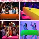 Peryiter 12 Pack Assorted Neon Color Plastic Tablecloth Disposable Rectangle Tropical Colored Table Cover Neon Party Supplies Birthday Wedding Picnic Home Decoration(54 x 72 Inch,Bright Color)