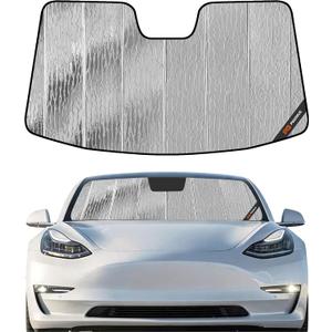Pigenius Windshield Sunshade for Tesla Model 3 2018-2026, Model Y 2020-2025 Old Body Style, Custom Fit Front Window Shade - AstraGuard