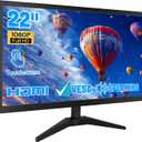 Touchscreen Monitor 22 Inch FHD 1920x1080P IPS PC Monitor, 10-Point Touch Screen Computer Display with HDMI VGA USB Ports, Built-in Speakers, VESA Mountable